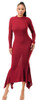Soft Faux Wool Long Dress-42856