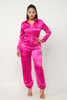 Front Zipper Pockets Top And Pants Jumpsuit-42962