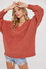 V Neck Oversized Sweater-43058