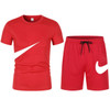 New Men's T-shirt and Shorts Two-piece Sportswear Run Fitness Basketball Uniform