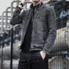 YiXin Plus Size Men's Plain Color Denim Jackets Casual Cotton Slim High Quality