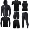 Unique 7 Piece Sets High Quality Men Quick Dry Polyester TrackSuit Sportswear
