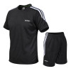 Plus Size Football Suits Neon Green Sport Gym T-shirts Shorts Running Sets