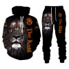 New Men's Sportswear Tracksuit The Lion King 3D Printed Men's Hooded Sweater Set