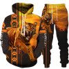 New Animal 3D Tiger Printed Hoodie Pants Suit Cool Men's 2 Pcs Sportswear Set