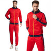 Men's Casual Two Piece Sportswear Fashion Color Matching Jogging Set Tracksuit