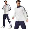 Men's Casual Two Piece Sportswear Fashion Color Matching Jogging Set Tracksuit