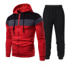 Men's Sports Plus Size Hoodies Set Casual Jogger Tracksuit 2 Piece Suit C14358