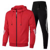 Men's Fashion Plus Size Tracksuits Fitness Two Set Zipper Hooded Sports Casual