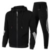 Men's Fashion Plus Size Tracksuits Fitness Two Set Zipper Hooded Sports Casual