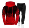 New Splash-ink Printing Hooded Suit Men's Casual Sports Hoodie