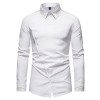 Men's Casual Irregular Hem Western Cowboy Shirts Luxury Long Sleeve Dress Shirt