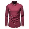 Men's Casual Irregular Hem Western Cowboy Shirts Luxury Long Sleeve Dress Shirt