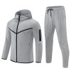 OEM High Quality Men's Outfit Cotton Sweat Suit Zipper Tracksuit Two-piece Set