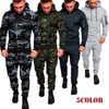 YiXin Men's Sets Tracksuit Camouflage Hoodies Pants Sweatshirt With Sportswear