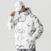 High Quality Men's Duck Down Coats Letter Printed Plus Size Thick Hooded Puffer