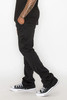 Solid Flare Stacked Track Pants-43167