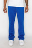 Solid Flare Stacked Track Pants-43168