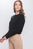 Knit Pullover Sweater With Cold Shoulder Detail-43219