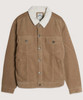 Casual Corduroy Lined Trucker Jacket-43260