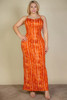 Plus Size Tie Dye Printed Cami Bodycon Maxi Dress-43304