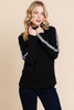 Long Sleeve Solid Mock Neck Casual Top-43326