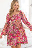 Floral Square Neckline Mini Dress-43331