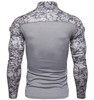 Custom Quick Drying Camo Long Sleeves T-Shirts Men's Stand Collar Tactical Shirt