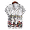 Men's Hawaiian Clothing Fast Dry Shirts Hand Painted Tuxedo Cars Printed Shirts