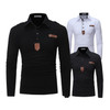 Men's Polo Shirt Long Sleeve Contrast Shirt New Streetwear Casual Slim Fit tops
