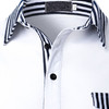 New Men's Polo Shirt Casual Contrast Color Long Sleeve Streetwear Fashion Tops