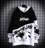 YiXin Hoodie Oversized Plus Size Loose Patchwork Pull Over Hoodies Men's Stylish