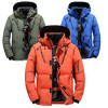 Men's Full-Zip Polar Casual Windbreaker Outwear Plus Size Hooded Puffer Jacket