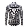 Men's Shirt Long Sleeve Casual Shirts Black White Designer 3D Slim Fit Fashion