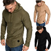 Solid Sweatshirt For Men's Fashion Pullover Hoodie Sport Wear Casual Long Sleeve