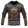 Fashion Trend New Men's Armor Viking Mythology Series Cool Printing 3D Sweater