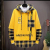 YiXin Hoodies Men Oversized Hoodie Plus Size Sports Patchwork Fashion Stylish