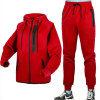 New Men's Sports Suit Zipper Cardigan Hooded Sweater Trousers Two-piece Set