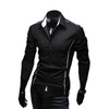 Men's Shirts Causal Long Sleeve Patchwork Dress Shirt For Men's Muscle Fit