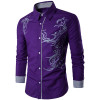 Men's Vintage Shirt National Style Printed Casual Long-sleeve Fashion Shirts