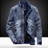 Denim Men Jackets New Style Coats Zipper Material High Quality Casual Classic