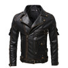 DAMOCHIC Custom Plus Size Men's Long Sleeve Zipper Motorcycle Leather Jackets