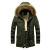 Men Overcoat Jackets Cotton Canvas Outerwear Jaqueta Thicken Coat Parka Outwear