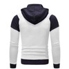 Men's Hoodie Sweatshirts Colorblock Double Zipper Hooded Cardigan Sweatshirt