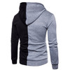 Long Sleeve Men's Hoodie Cool Plain Hoodies Patchwork Cotton Sweatshirt