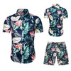 New Men's Set For Beach Travel Colorful Casual Hawaiian Clothes Maple Leaf