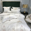 American Style Cotton Embroidered Jacquard Lace Princess Luxury Duvet Cover Set