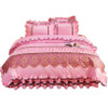 American Style 4 PCS Eco-Friendly Embroid Eco-Friendly Pink Lace Bedding Set