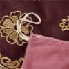 New Nature Plant Flora Pink Bed Skirted Bedding Sets With Lace Embroid