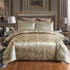 Three-Piece Polyester Comforter Duvet Cover Jacquard Wedding Luxury Bedding Sets